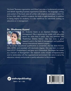 Business Organization and Ethics