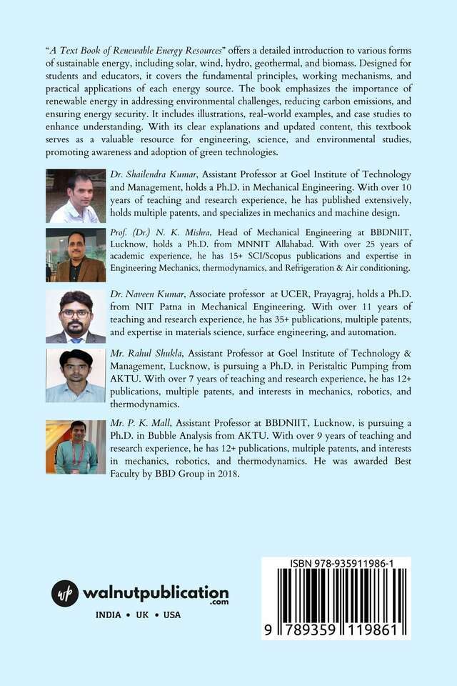 A Text Book of Renewable Energy Resources - Image 2